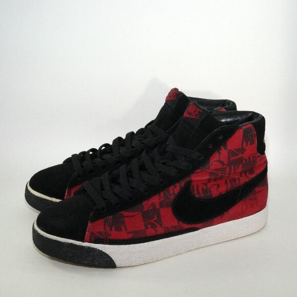 2008 Nike x Stussy x Neighborhood Blazer High Premium Red 332286-601 Mens US 8 - Picture 4 of 14